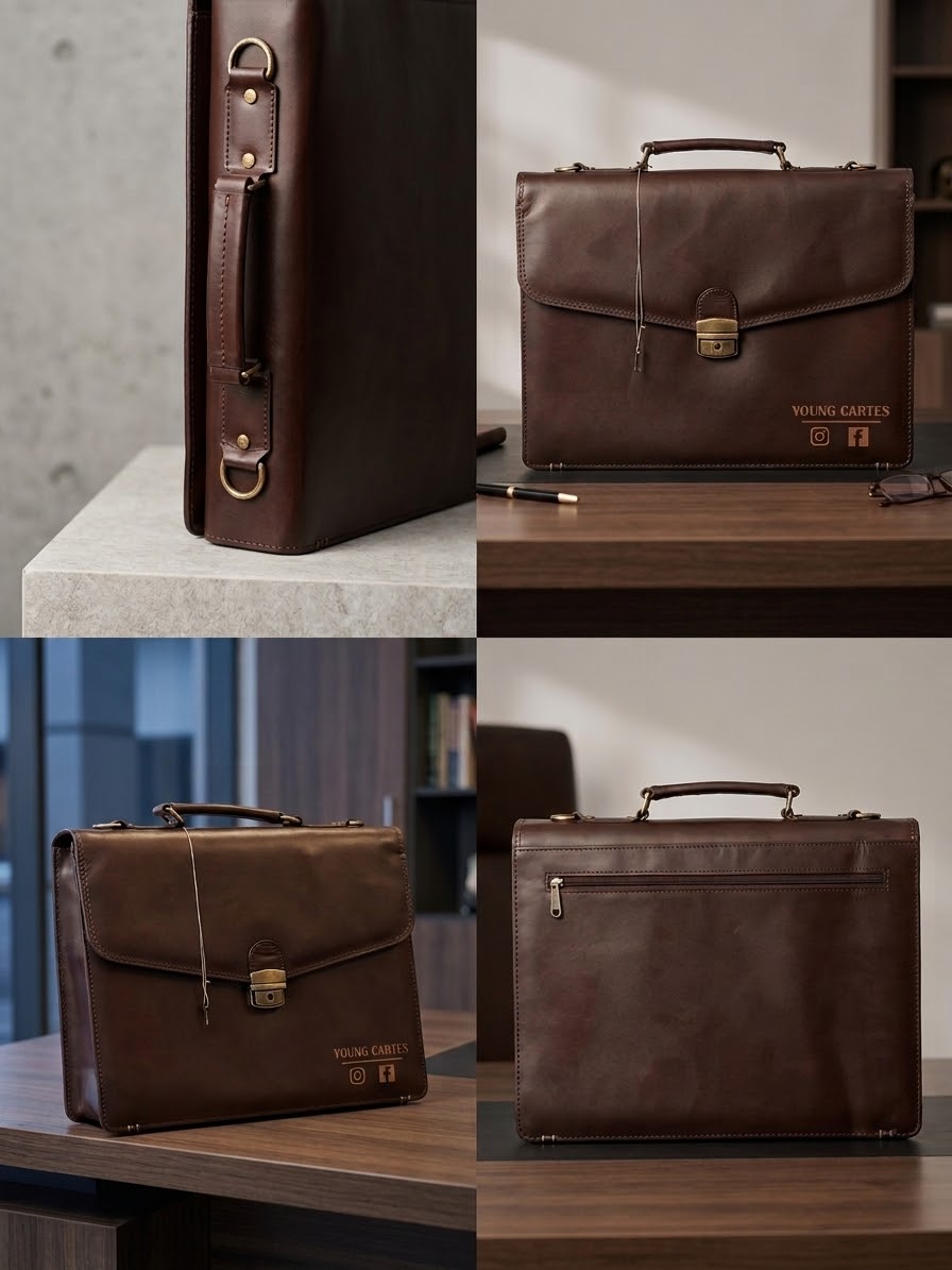 Leather laptop bag